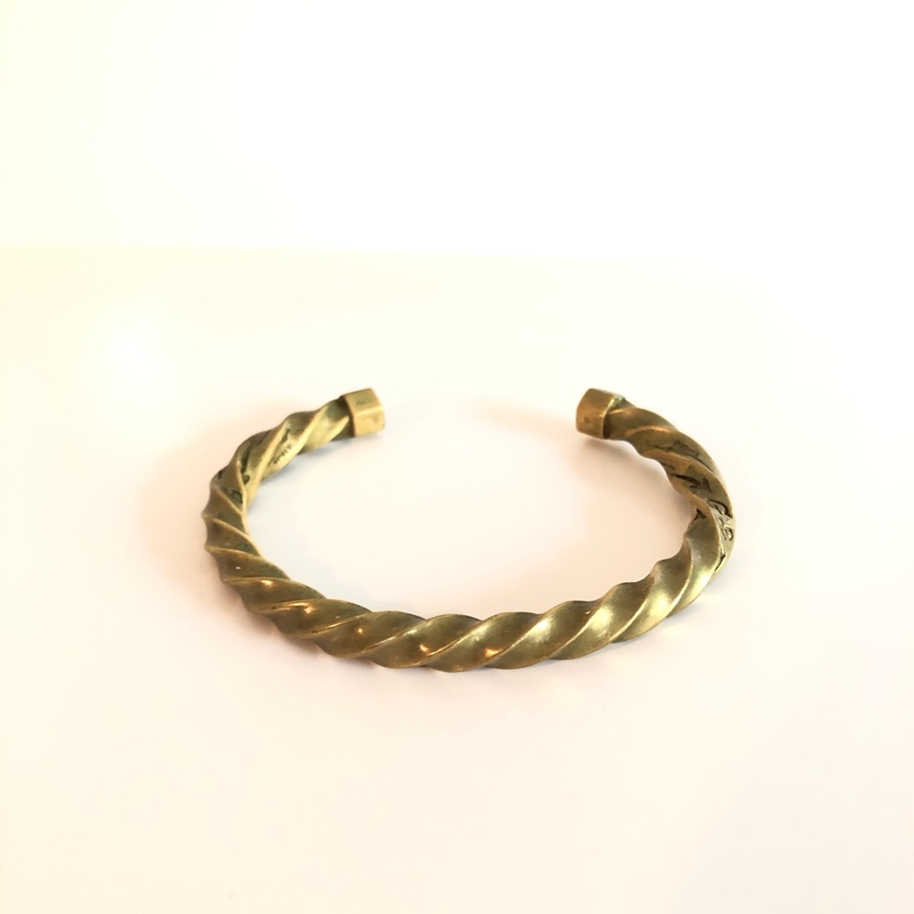 Giles & Brother Brass Twisted Cuff - Medium size